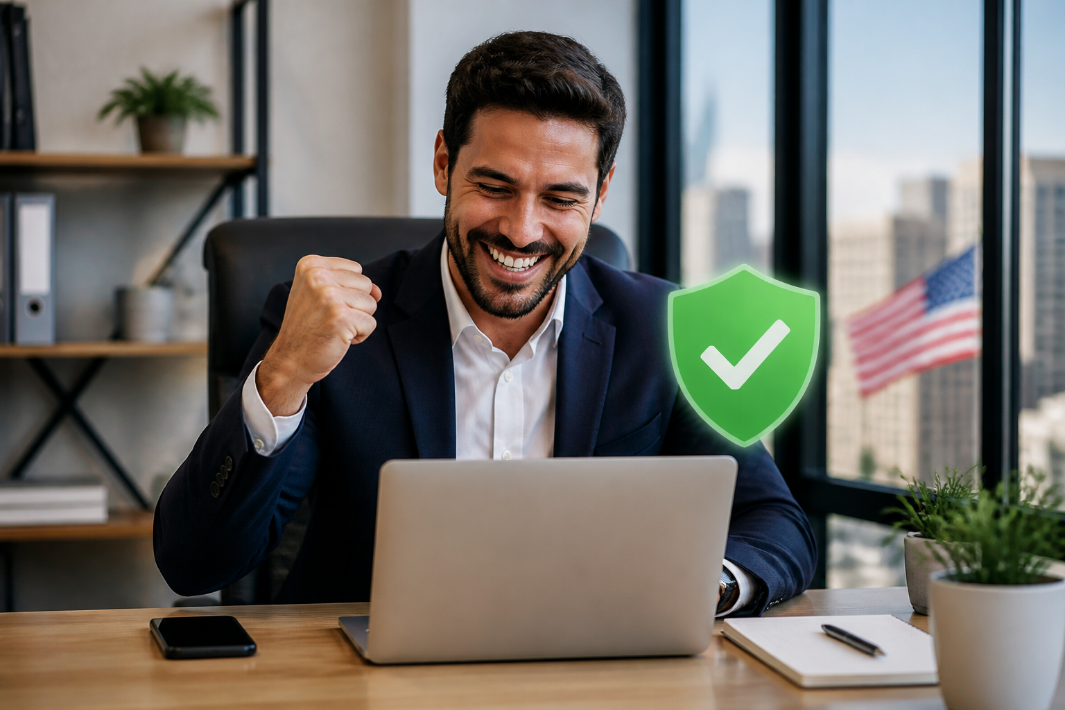 Google Guaranteed e Screened: Diferenças e Benefícios 1 empresário brasileiro satisfeito após obter selo Google Guaranteed