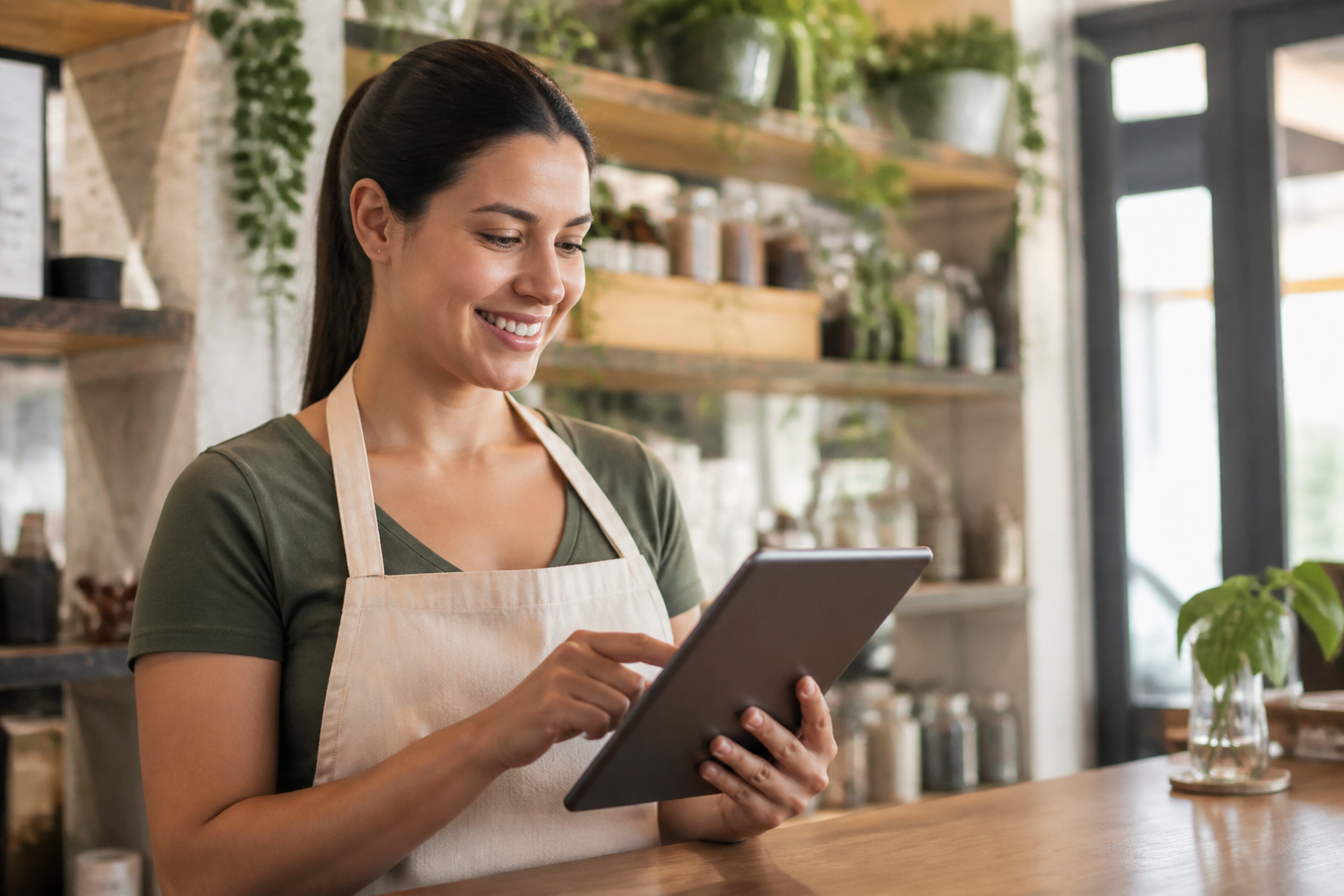 Google Local Services: Benefícios para Pequenas Empresas 2 o-que-e-google-local-services-e-como-pode-ajudar-empresas-pequenas-nos-eua/ — pequena empresa local usando tablet com Google