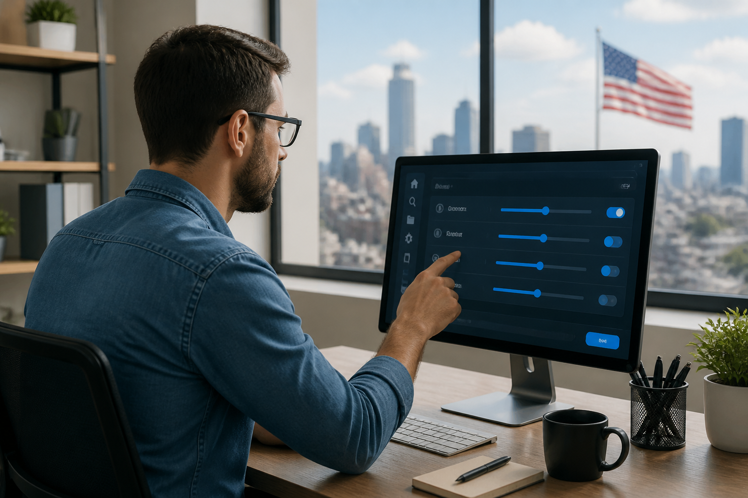Marketing Digital nos EUA: Vendas para Brasileiros 2 Marketing Digital nos Estados Unidos: Como brasileiros podem vender para o público americano — Empreendedor ajustando configu